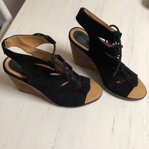 Laced up Melrose and Market wedge sandals